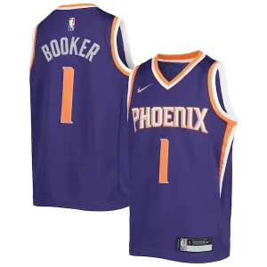 Lussuoso Devin Booker Phoenix Suns Nike Youth 2021/22 Diamond Swingman Jersey Icon Edition Purple  per i Fan Veri