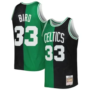 Carino Larry Bird Boston Celtics Hardwood Classics 1985/86 Split Swingman Jersey Black/Kelly Green  per i Fan Veri