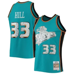 Ottimo Duraturo Classico Grant Hill Detroit Pistons 1998/99 Hardwood Classics NBA 75th Anniversary Diamond Swingman Jersey Teal  per i Fan Veri