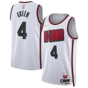 Elegante Jalen Green Houston Rockets Nike Unisex 2024/25 Swingman Player Jersey City Edition White  per i Fan Veri