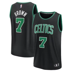 Pratico Jaylen Brown Boston Celtics Youth Fast Break Replica Player Jersey Statement Edition Black  per i Fan Veri