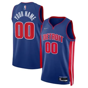 Moderno Delizioso Eccezionale Detroit Pistons Nike 2021/22 Diamond Swingman Custom Jersey Icon Edition Blue  per i Fan Veri