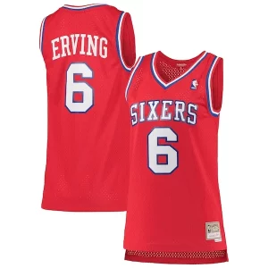 Carino Julius Erving Philadelphia 76ers Women's 1982/83 Hardwood Classics Swingman Jersey Red  per i Fan Veri
