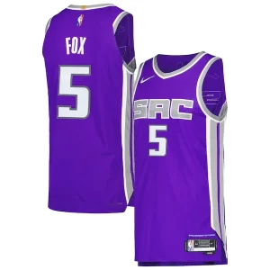 Fascinante Elegante De'Aaron Fox Sacramento Kings Nike Authentic Player Jersey Icon Edition Purple  per i Fan Veri