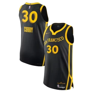 Elegante Nike Stephen Curry Golden State Warriors Authentic Jersey City Edition Black  per i Fan Veri