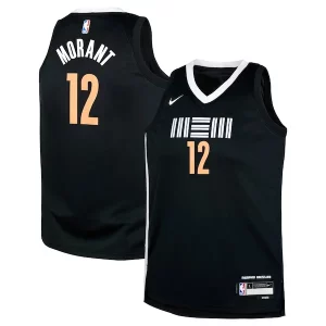Moderno Meraviglioso Ja Morant Memphis Grizzlies Nike Youth Swingman Replica Jersey City Edition Black  per i Fan Veri