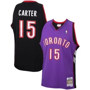 Moderno Vince Carter Toronto Raptors 1999/00 Hardwood Classics Swingman Jersey Purple/White  per i Fan Veri