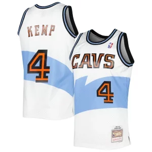 Duraturo Shawn Kemp Cleveland Cavaliers Hardwood Classics Swingman Jersey White  per i Fan Veri