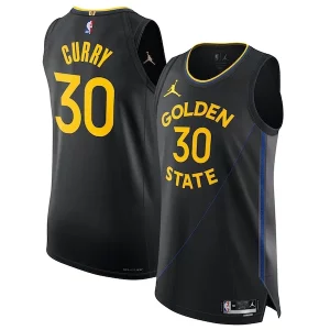Accattivante Lussuoso Attraente Stephen Curry Golden State Warriors Jordan Brand 2024/25 Authentic Jersey Statement Edition Black  per i Fan Veri