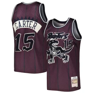 Bellissimo Vince Carter Toronto Raptors Hardwood Classics Off Court Swingman Jersey Purple  per i Fan Veri