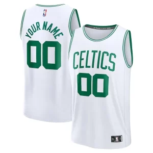 Classico Splendido Fascinante Boston Celtics Fast Break Custom Jersey Association Edition White/Kelly Green/Black  per i Fan Veri