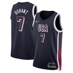 Resistente Attraente Raffinato Kevin Durant USA #7 Nike 2024 Swingman Player Jersey Navy  per i Fan Veri
