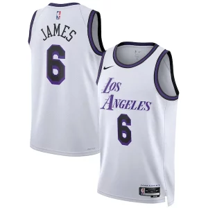 Resistente Incantevole LeBron James Los Angeles Lakers Nike Unisex 2022/23 Swingman Jersey City Edition White  per i Fan Veri