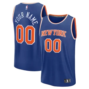 Trendy Ottimo New York Knicks Custom Fast Break Jersey Blue Icon Edition  per i Fan Veri