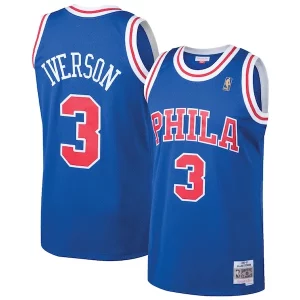 Duraturo Allen Iverson Philadelphia 76ers 1996/97 Hardwood Classics Throwback Swingman Jersey Royal  per i Fan Veri