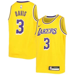 Moderno Anthony Davis Los Angeles Lakers Nike Youth Swingman Jersey Icon Edition Gold  per i Fan Veri