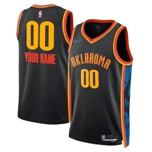 Raffinato Carino Oklahoma City Thunder Nike Unisex 2024/25 Custom Swingman Jersey City Edition Black  per i Fan Veri