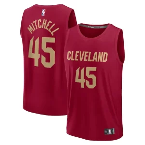 Magnifico Classico Donovan Mitchell Cleveland Cavaliers Youth Fast Break Replica Player Jersey Icon Edition Wine  per i Fan Veri