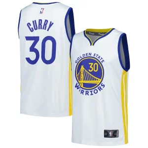 Eccezionale Stephen Curry Golden State Warriors Fast Break Replica Player Jersey Association Edition White  per i Fan Veri