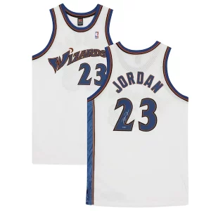 Stupendo Michael Jordan Washington Wizards Authentic Autographed White Nike Jersey  per i Fan Veri