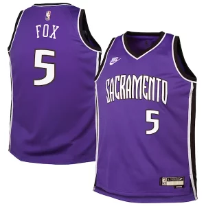 Lussuoso Elegante Resistente De'Aaron Fox Sacramento Kings Nike Youth 2024/25 Swingman Jersey Purple Classic Edition  per i Fan Veri
