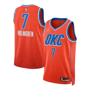 Classico Meraviglioso Fascinante Chet Holmgren Oklahoma City Thunder Jordan Brand Unisex Swingman Jersey Statement Edition Orange  per i Fan Veri