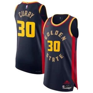 Moderno Elegante Prestigioso Stephen Curry Golden State Warriors Nike 2024/25 Authentic Player Jersey City Edition Navy  per i Fan Veri