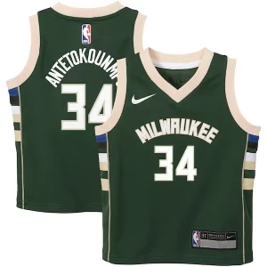 Versatile Sofisticato Incantevole Giannis Antetokounmpo Milwaukee Bucks Nike Toddler Swingman Player Jersey Icon Edition Green  per i Fan Veri