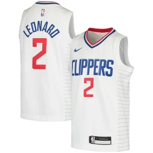 Eccezionale Kawhi Leonard LA Clippers Nike Youth 2020/21 Swingman Jersey Association Edition White/Royal  per i Fan Veri