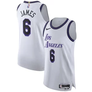 Moderno Magnifico Carino LeBron James Los Angeles Lakers Nike 2022/23 Authentic Jersey City Edition White  per i Fan Veri