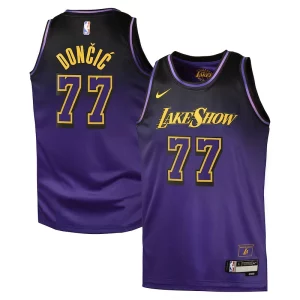 Gorgeous Elegante Luka Dončić Los Angeles Lakers Nike City Edition Swingman Jersey 2024 Purple  per i Fan Veri