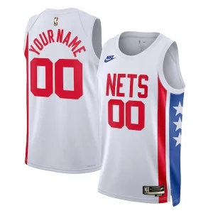 Fantastico Trendy Brooklyn Nets Nike Unisex 2022/23 Custom Swingman Jersey Classic Edition White  per i Fan Veri