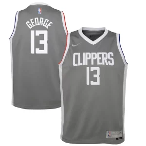 Fascinante Paul George LA Clippers Nike Youth 2020/21 Swingman Player Jersey Gray Earned Edition  per i Fan Veri