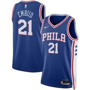 Pratico Joel Embiid Philadelphia 76ers Nike Unisex Swingman Jersey Icon Edition Royal/White  per i Fan Veri