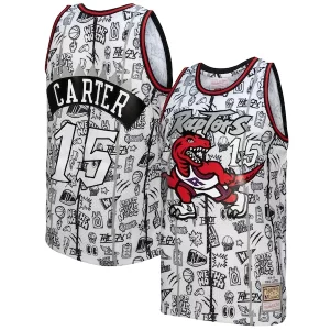 Trendy Raffinato Cool Vince Carter Toronto Raptors 1998/99 Swingman Jersey White  per i Fan Veri