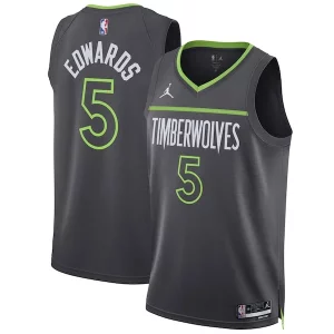 Magnifico Anthony Edwards Minnesota Timberwolves Jordan Brand Unisex Swingman Jersey Statement Edition Charcoal  per i Fan Veri