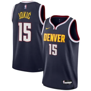 Robusto Versatile Elegante Nikola Jokic Denver Nuggets Nike Youth Swingman Jersey Icon Edition Navy  per i Fan Veri