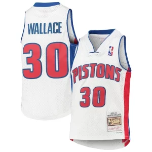 Gorgeous Cool Attraente Rasheed Wallace Detroit Pistons Youth 2003/04 Hardwood Classics Swingman Jersey White  per i Fan Veri