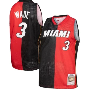 Delizioso Cool Gorgeous Dwyane Wade Miami Heat Hardwood Classics 2005/06 Split Swingman Jersey Black/Red  per i Fan Veri