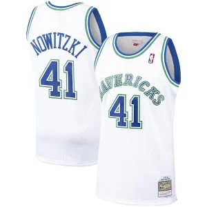 Attraente Dirk Nowitzki Dallas Mavericks 1998/99 Hardwood Classics Swingman Jersey White  per i Fan Veri