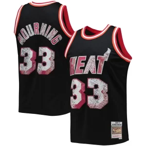 Comodo Robusto Classico Alonzo Mourning Miami Heat 1996/97 Hardwood Classics NBA 75th Anniversary Diamond Swingman Jersey Black  per i Fan Veri
