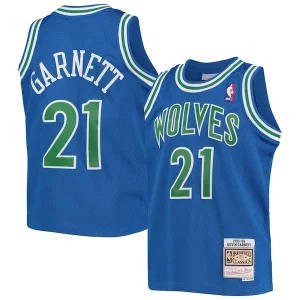Comodo Kevin Garnett Minnesota Timberwolves Youth 1995 96 Hardwood Classics Swingman Jersey Blue  per i Fan Veri