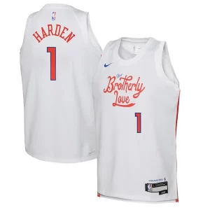 Stupendo Raffinato Duraturo James Harden Philadelphia 76ers Nike Youth 2022/23 Swingman Jersey City Edition White  per i Fan Veri