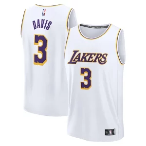 Pratico Anthony Davis Los Angeles Lakers Youth Fast Break Replica Player Jersey Association Edition White  per i Fan Veri