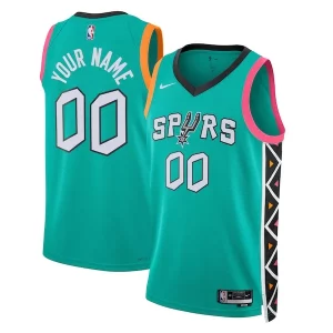 Splendido Duraturo San Antonio Spurs Nike Unisex 2022/23 2022/23 Swingman Custom Jersey City Edition Turquoise  per i Fan Veri