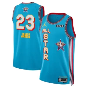 Magnifico LeBron James Jordan Brand Unisex 2025 NBA All Star Game Swingman Player Jersey Light Blue  per i Fan Veri