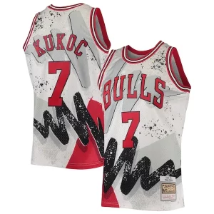 Carino Toni Kukoc Chicago Bulls Hardwood Classics 1995/96 Hyper Hoops Swingman Jersey White  per i Fan Veri