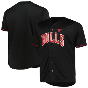 Trendy Stupendo Chicago Bulls Profile Big & Tall Pop Jersey Black  per i Fan Veri