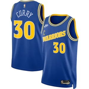 Trendy Stephen Curry Golden State Warriors Nike Swingman Jersey Classic Edition Blue  per i Fan Veri
