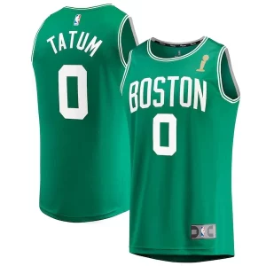 Resistente Trendy Jayson Tatum Boston Celtics 2024 NBA Finals Champions Fast Break Replica Player Jersey Kelly Green Icon Edition  per i Fan Veri